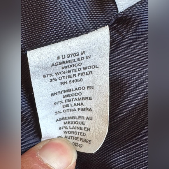 Jones New York Vintage Blue Round collar Button Down Wool BlazerJacket Sz 6P - Picture 9 of 14